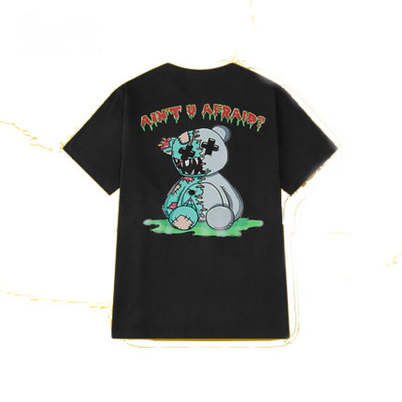 画像3: street style Short-sleeved  Oversize T-shirt Unisex 　ベアープリント半袖Tシャツ オーバーサイズ ユニセックス 男女兼用 (3)