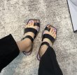 画像5: women's  Roman square head buckle sandals   スクエアヘッドバックルフラットサンダル 　 (5)