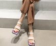 画像4: women's  Roman square head buckle sandals   スクエアヘッドバックルフラットサンダル 　 (4)