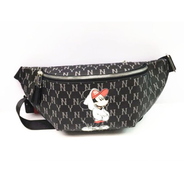 画像1:  men and women NY  Mickey Mouse Messenger bag   shoulder bag  　ユニセックスNYニューヨークヤンキース斜め掛け用ショルダーバック　ポシェット　ウエストポーチバック　バックパック　 (1)