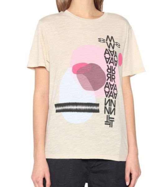 画像1: geometric color printed short-sleeved T-shirt 　　幾何学模様プリント半袖Tシャツ (1)