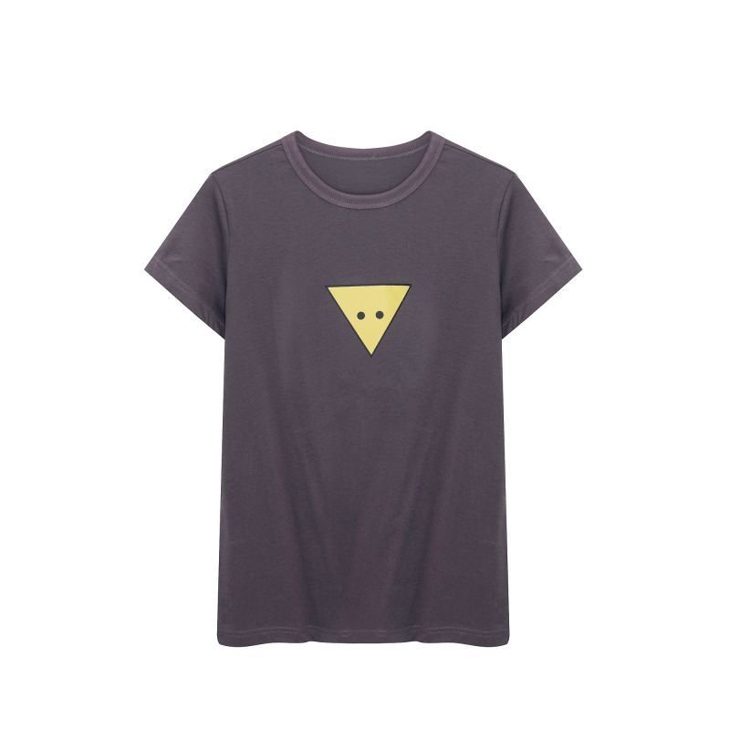 画像5: triangle yellow fox printed short-sleeved T-shirt 　　トライアングルイエローフォックスプリント半袖Tシャツ (5)