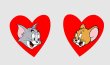 画像12: Tom & Jerry Short Sleeve Unisex T-shirt on Heart　ハートにトム＆ジェリー半袖ユニセックスTシャツユニセックス 男女兼用 (12)