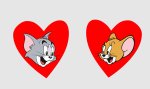 画像12: Tom & Jerry Short Sleeve Unisex T-shirt on Heart　ハートにトム＆ジェリー半袖ユニセックスTシャツユニセックス 男女兼用 (12)