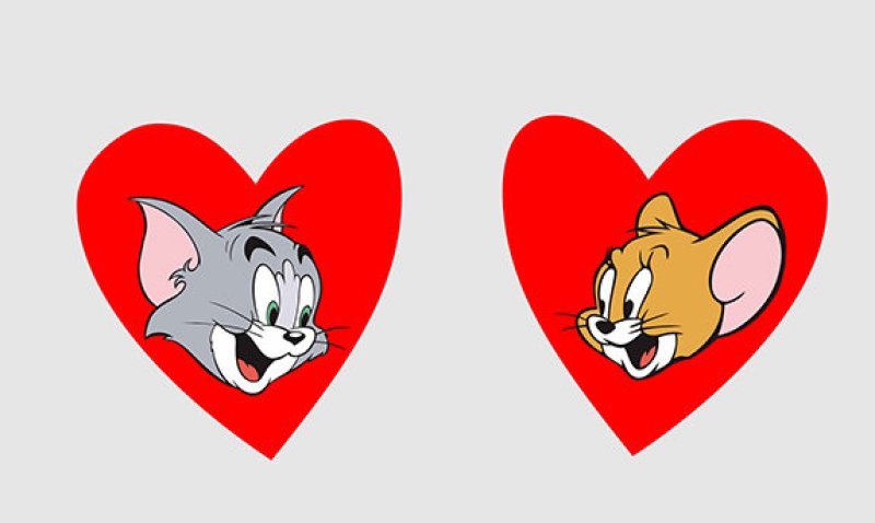画像12: Tom & Jerry Short Sleeve Unisex T-shirt on Heart ハートにトム&ジェリー半袖ユニセックスTシャツユニセックス 男女兼用 (12)