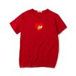 画像4: Tom & Jerry Short Sleeve Unisex T-shirt on Heart　ハートにトム＆ジェリー半袖ユニセックスTシャツユニセックス 男女兼用 (4)