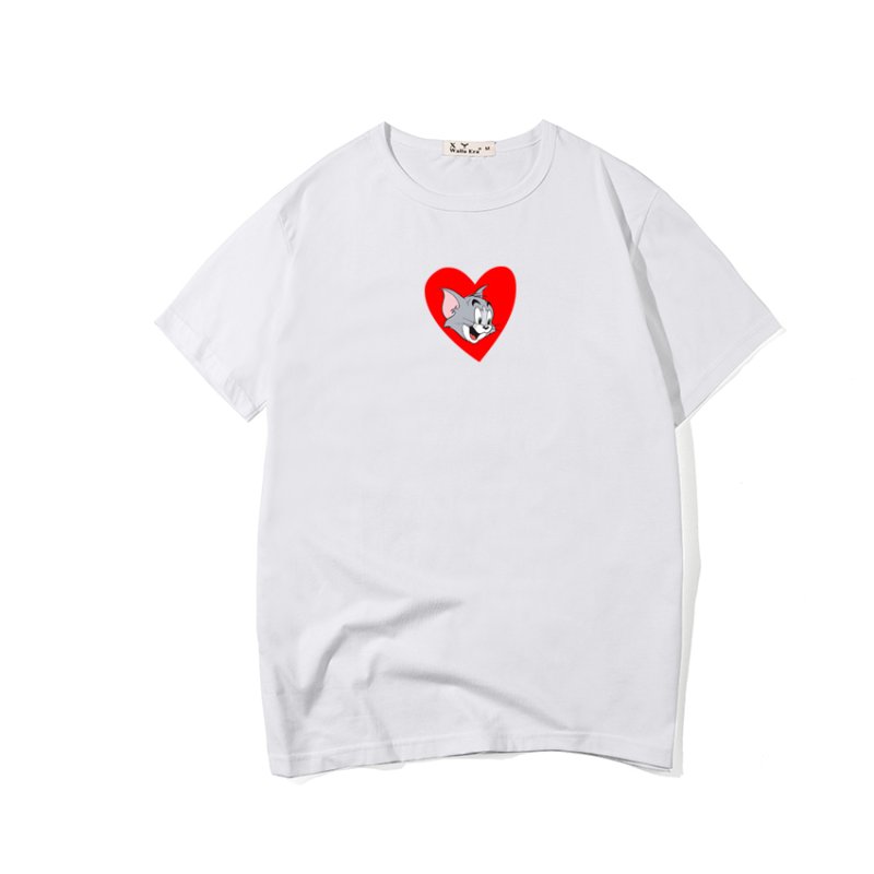 画像10: Tom & Jerry Short Sleeve Unisex T-shirt on Heart ハートにトム&ジェリー半袖ユニセックスTシャツユニセックス 男女兼用 (10)