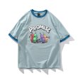 画像2: cartoon printing oversize couple cotton trend short-sleeved T-shirt 　TKPAポッププリントTシャツス半袖シャツユニセックス 男女兼用 (2)