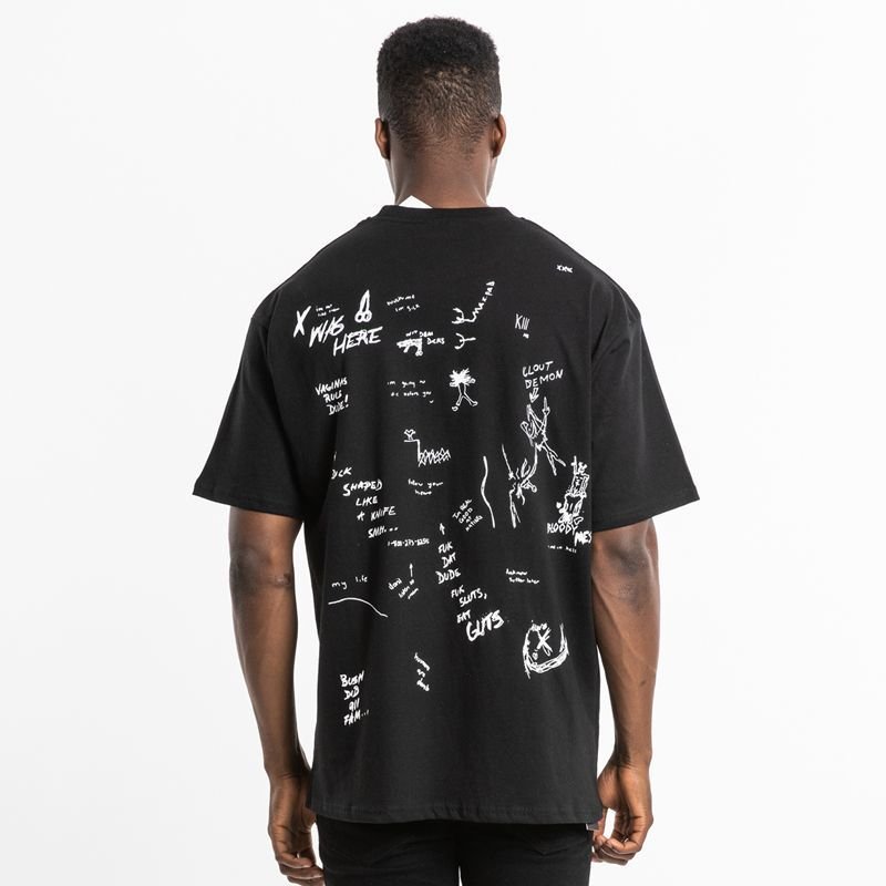 画像6: Revenge XXXTENTATION Don't Kill hand-painted graffiti short-sleeved ghost men and women short-sleeved t-shirt  XXXTENTATION手描き半袖Tシャツ グラフィックレタープリントユニセックス 男女兼用 (6)