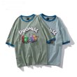 画像3: cartoon printing oversize couple cotton trend short-sleeved T-shirt 　TKPAポッププリントTシャツス半袖シャツユニセックス 男女兼用 (3)