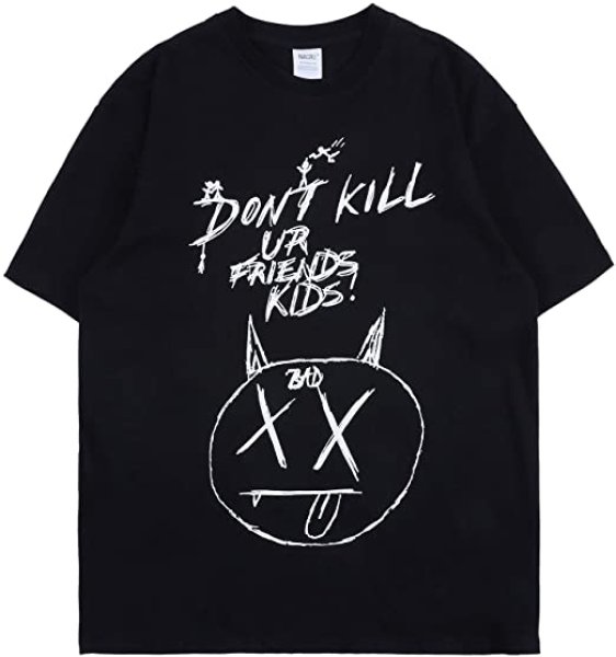 画像1: Revenge XXXTENTATION Don't Kill hand-painted graffiti short-sleeved ghost men and women short-sleeved t-shirt　　XXXTENTATION手描き半袖Tシャツ　グラフィックレタープリントユニセックス 男女兼用 (1)