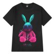 画像1: BAD RABBIT Print t-shirt oversize men and women 　バットラビットプリントオーバーサイズ半袖Tシャツ ユニセックス 男女兼用 (1)