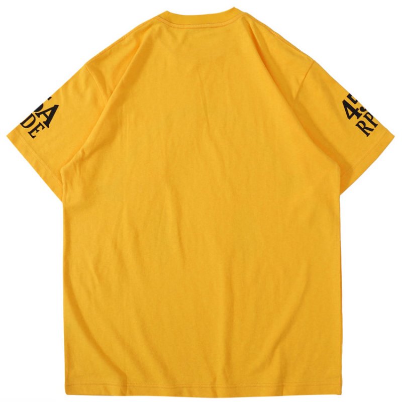 画像3: trend loose letter smile face washed old cotton tee t-shirt oversize men and women   オールドスマイルプリントオーバーサイズ半袖Tシャツ ユニセックス 男女兼用 (3)