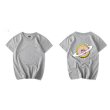 画像9:  Saturn planet donut print T-shirt　  サターン土星プリント半袖Tシャツ ユニセックス 男女兼用 (9)