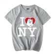 画像2: I love NY & cat print short sleeve T-shirt men and women  　I love NY＆キャットプリント半袖Tシャツ　 ユニセックス 男女兼用 (2)