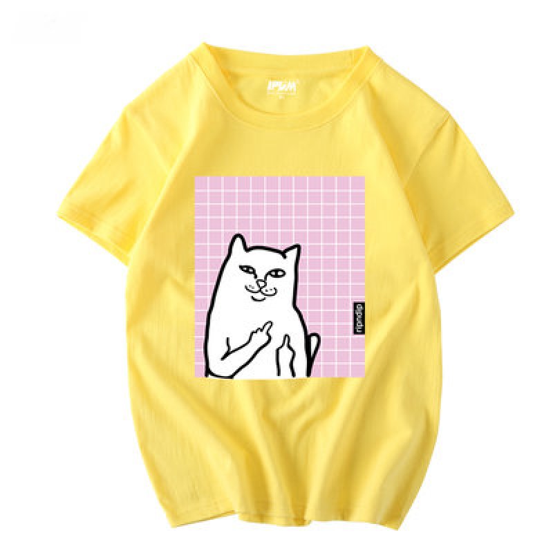 画像6: Box cat print short sleeve T-shirt men and women  　　キャット 猫プリント半袖Tシャツ ユニセックス 男女兼用 (6)