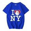 画像1: I love NY & cat print short sleeve T-shirt men and women  　I love NY＆キャットプリント半袖Tシャツ　 ユニセックス 男女兼用 (1)