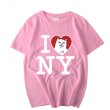 画像3: I love NY & cat print short sleeve T-shirt men and women  　I love NY＆キャットプリント半袖Tシャツ　 ユニセックス 男女兼用 (3)