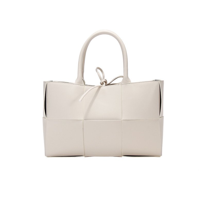 画像1: Broadband woven handbagTHE ARCO TOTE  レザーブロードバンド織スクエアトートバッグ　 (1)