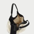 画像5: bucket bag leather and canvas portable shoulder large-capacity shopping bag　本革 レザー＆キャンバスポータブルショルダーショッピングバッグトートショルダーバッグ　 (5)