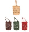 画像1: first layer cowhide woven bucket bag leather wild　本革 レザーブロードバンド織バケットトートショルダーバッグ　 (1)