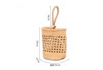 画像7: first layer cowhide woven bucket bag leather wild　本革 レザーブロードバンド織バケットトートショルダーバッグ　 (7)