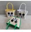 画像5: Mickey series bucket bag leather and canvas tote shoulder shopping bag　ミッキーマウス レザー＆キャンバス２WAYトートショルダーショッピングバッグ　 (5)