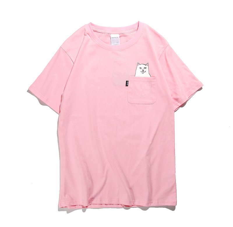 画像8: bergamot pocket middle finger cat  short sleeve T-shirt  men and women  ベルガモット ミドルフィンガーキャットオーバーサイズ半袖Tシャツ ユニセックス 男女兼用 (8)