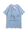 画像2: bergamot pocket middle finger cat  short sleeve T-shirt  men and women  ベルガモット ミドルフィンガーキャットオーバーサイズ半袖Tシャツ ユニセックス 男女兼用 (2)