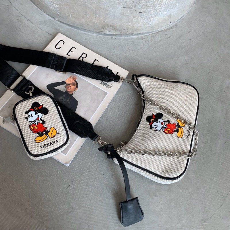 画像5: Mickey canvas bag shoulder Messenger bag　ミッキーマウスキャンバスショルダーメッセンジャーバッグ　 (5)