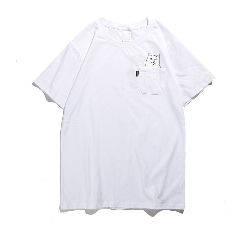 画像10: bergamot pocket middle finger cat  short sleeve T-shirt  men and women  ベルガモット ミドルフィンガーキャットオーバーサイズ半袖Tシャツ ユニセックス 男女兼用 (10)