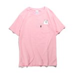 画像4: pocket middle finger cat  short sleeve T-shirt  men and women  ミドルフィンガーキャットオーバーサイズ半袖Tシャツ ユニセックス 男女兼用 (4)