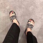 画像6: women's  pearl chain flat sandals 　パール&チェーン付きフラットサンダル　スリッパ 　 (6)
