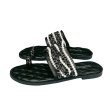 画像1: women's  pearl chain flat sandals 　パール&チェーン付きフラットサンダル　スリッパ 　 (1)