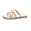 画像3: women's  Studs flat bottom rivet sandals 　スタッズ付きフラットサンダル　スリッパ 　 (3)