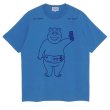 画像1:  hip-hop blue  bear  short sleeve T-shirt  men and women　クマオーバーサイズ半袖Tシャツ ユニセックス 男女兼用 (1)