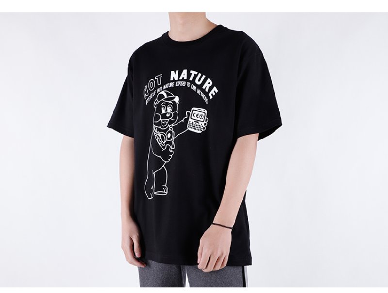 画像5: CAVEMPT NOT NSTURE bear  short sleeve T-shirt  men and women CAVEMPT NOT NSTUREクマオーバーサイズ半袖Tシャツ ユニセックス 男女兼用 (5)