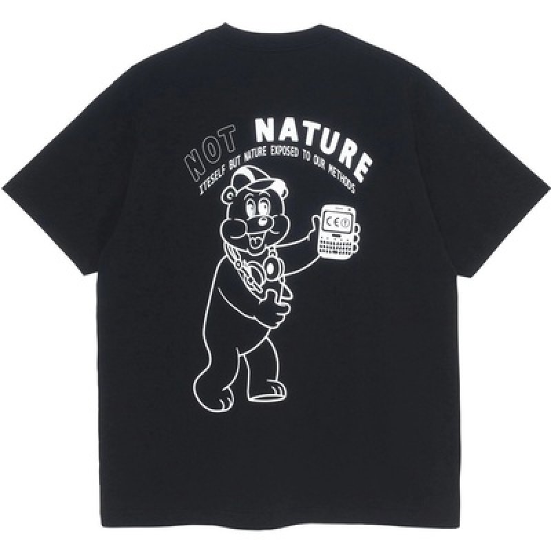 画像4: CAVEMPT NOT NSTURE bear  short sleeve T-shirt  men and women CAVEMPT NOT NSTUREクマオーバーサイズ半袖Tシャツ ユニセックス 男女兼用 (4)