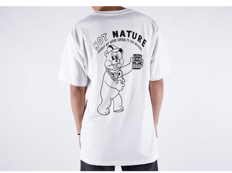 画像7: CAVEMPT NOT NSTURE bear  short sleeve T-shirt  men and women CAVEMPT NOT NSTUREクマオーバーサイズ半袖Tシャツ ユニセックス 男女兼用 (7)