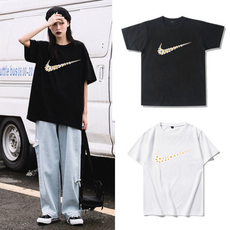 画像4: Unisex Daisy Flower Nlogo short sleeve T-shirt  男女兼用 デイジースラッシュプリント 半袖Tシャツ プルオーバー (4)