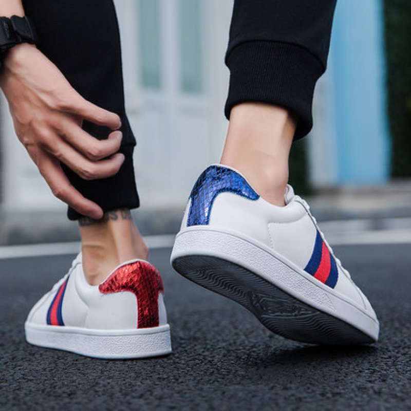 画像5: Unisex Mens Simple Ace stripes mark sneakers ユニセックス メンズ シンプル ライン入り エース レースアップ スニーカー (5)