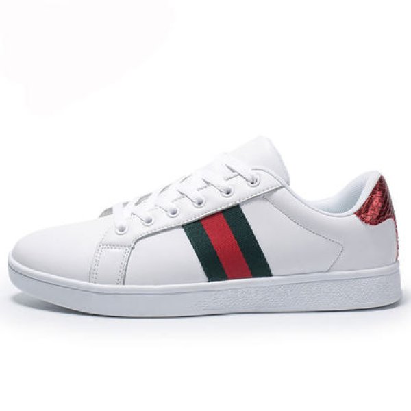 画像1: Unisex Mens Simple Ace stripes mark sneakers ユニセックス メンズ シンプル ライン入り エース レースアップ スニーカー (1)