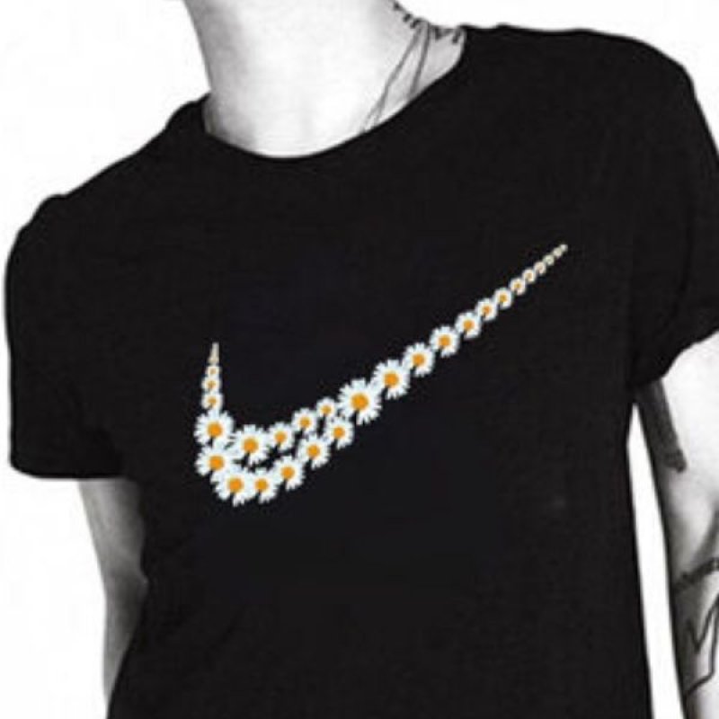 画像2: Unisex Daisy Flower Nlogo short sleeve T-shirt  男女兼用 デイジースラッシュプリント 半袖Tシャツ プルオーバー (2)