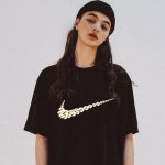 画像1: Unisex Daisy Flower Nlogo short sleeve T-shirt  男女兼用 デイジースラッシュプリント 半袖Tシャツ プルオーバー (1)