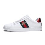 画像1: Real Leather Unisex Mens Bee Ace stripes mark sneakers ユニセックス メンズ リアルレザー 蜂ハチ刺繍付き ライン入り エース レースアップ スニーカー (1)