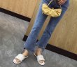 画像6: Women  Half sandals with pearls on tweed flip-flops slippers　　ツイード&パールエスパドリーユサンダルフラットサンダル 　 (6)