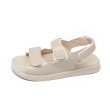 画像2: Women  Velcro flat  sports sandals bottom sponge cake thick bottom   　フラットベルクロサンダル シャワーサンダル　フリップフロップ　 (2)