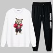 画像2: Mens Womens Boxing cat setup Hoodie and Pants Set 　ボクサーキャットセットアップユニセックス男女兼用スウェットフーディ＆パンツセット (2)