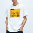 画像4: Unisex Men's Snoopy tshirt  ユニセックス 男女兼用  スヌーピーコミックラウンドネックルーズ半袖Tシャツ (4)