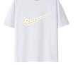 画像2: Unisex swoosh  Daisy Print tshirt   デイジープリントユニセックス 男女兼用 ラウンド ネック 半袖Tシャツ (2)